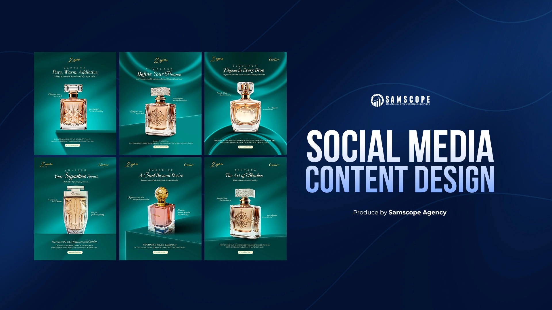 Static Social Media Awareness Content Design for Perfume Brand
